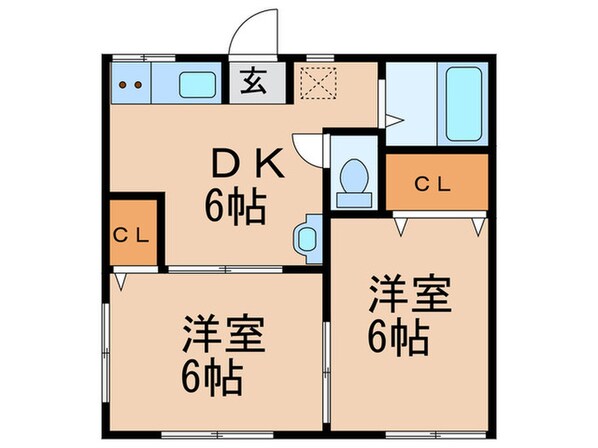 第二ハイツ小川Ｂ棟の物件間取画像